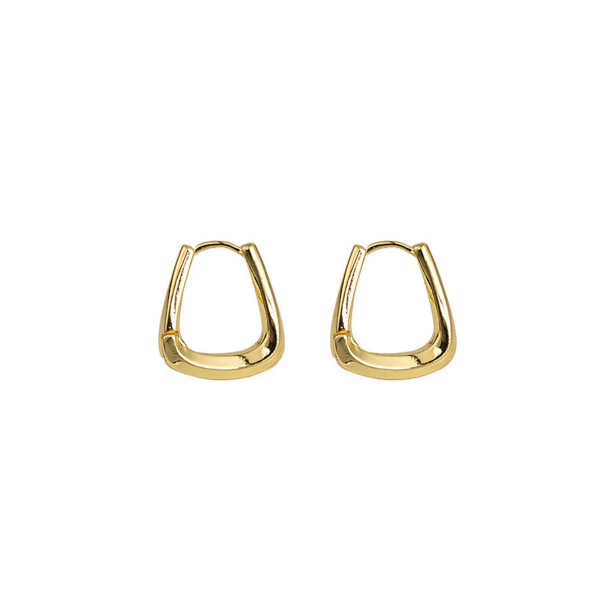 18K Gold-Plated U-Shape Huggie Earrings