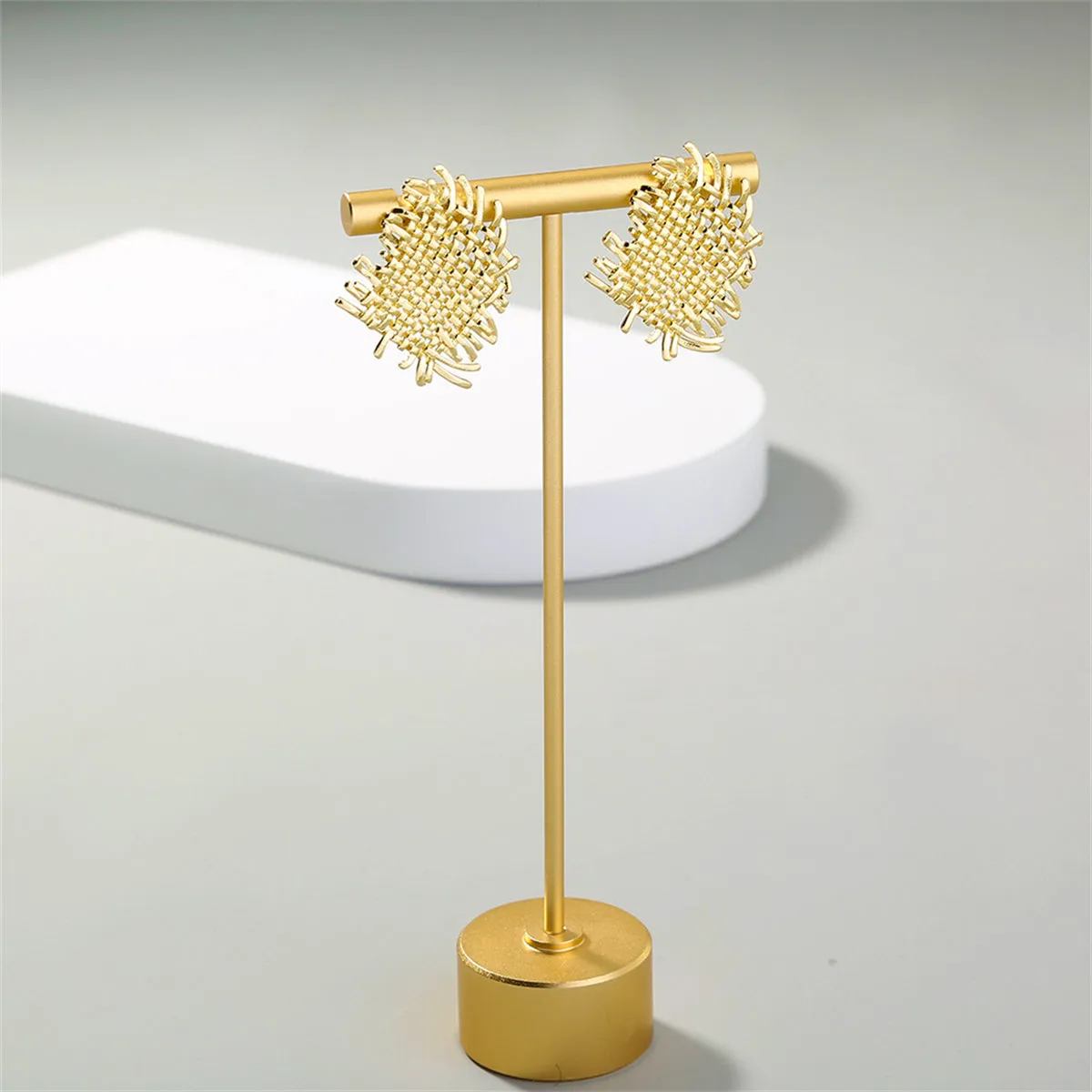 18K Gold-Plated Weave Stud Earrings