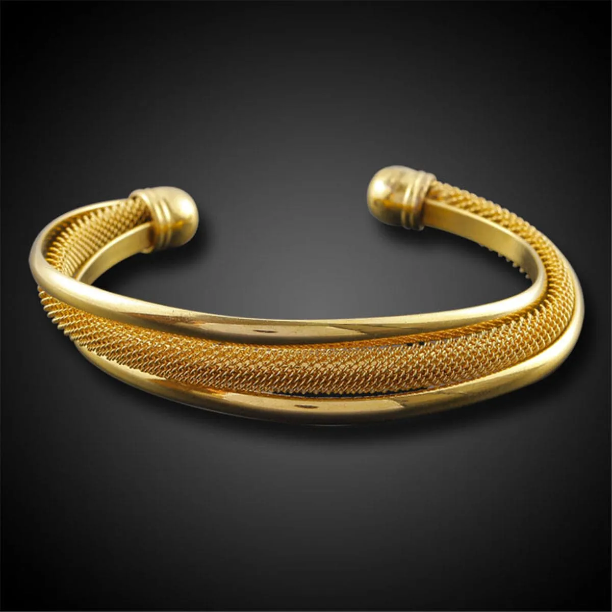 18K Gold-Plated Web Cuff