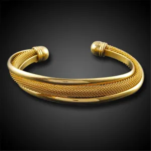 18K Gold-Plated Web Cuff