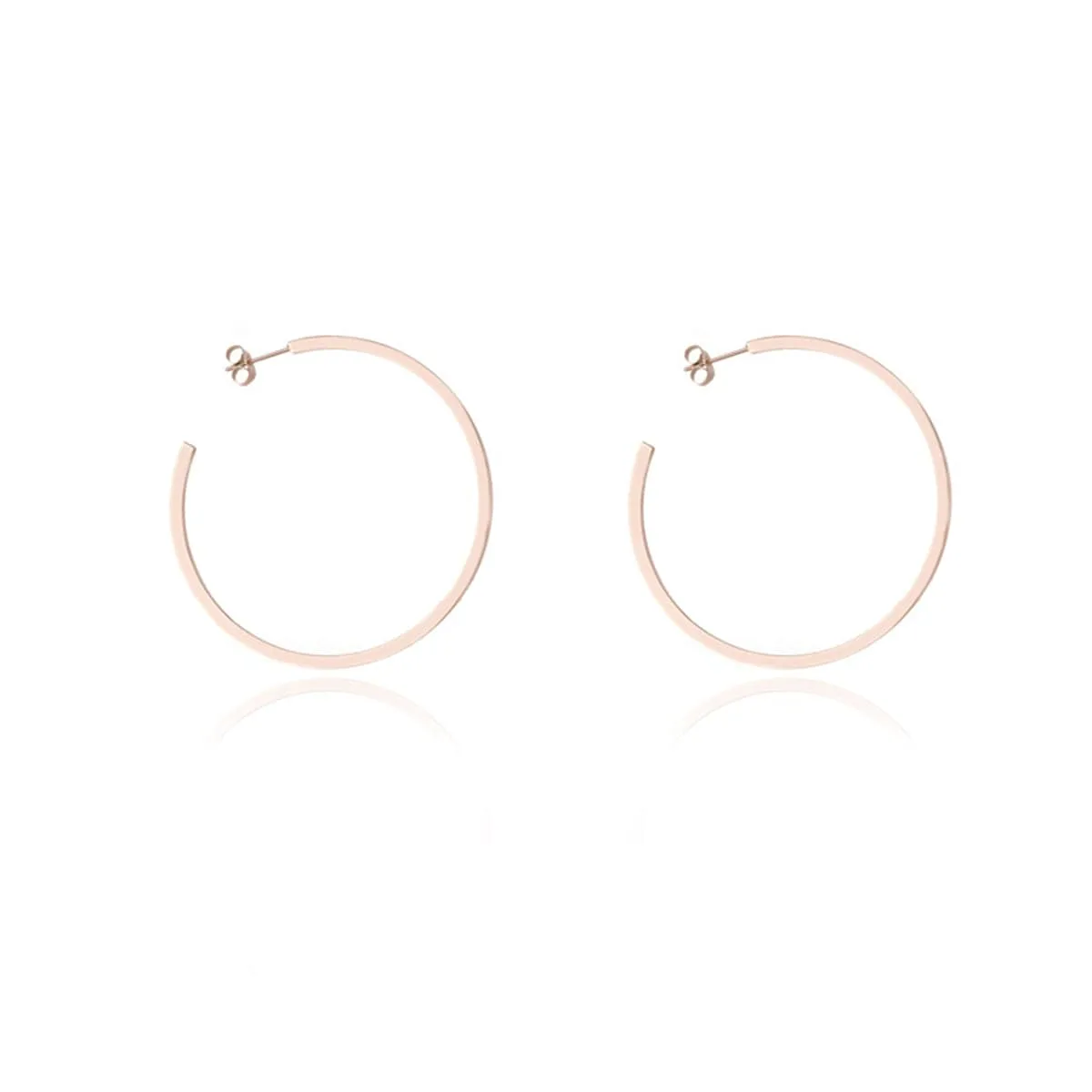 18K Rose Gold-Plated Hoop Earrings