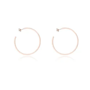 18K Rose Gold-Plated Hoop Earrings