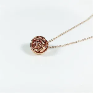18K Rose Gold-Plated String Ball Pendant Necklace
