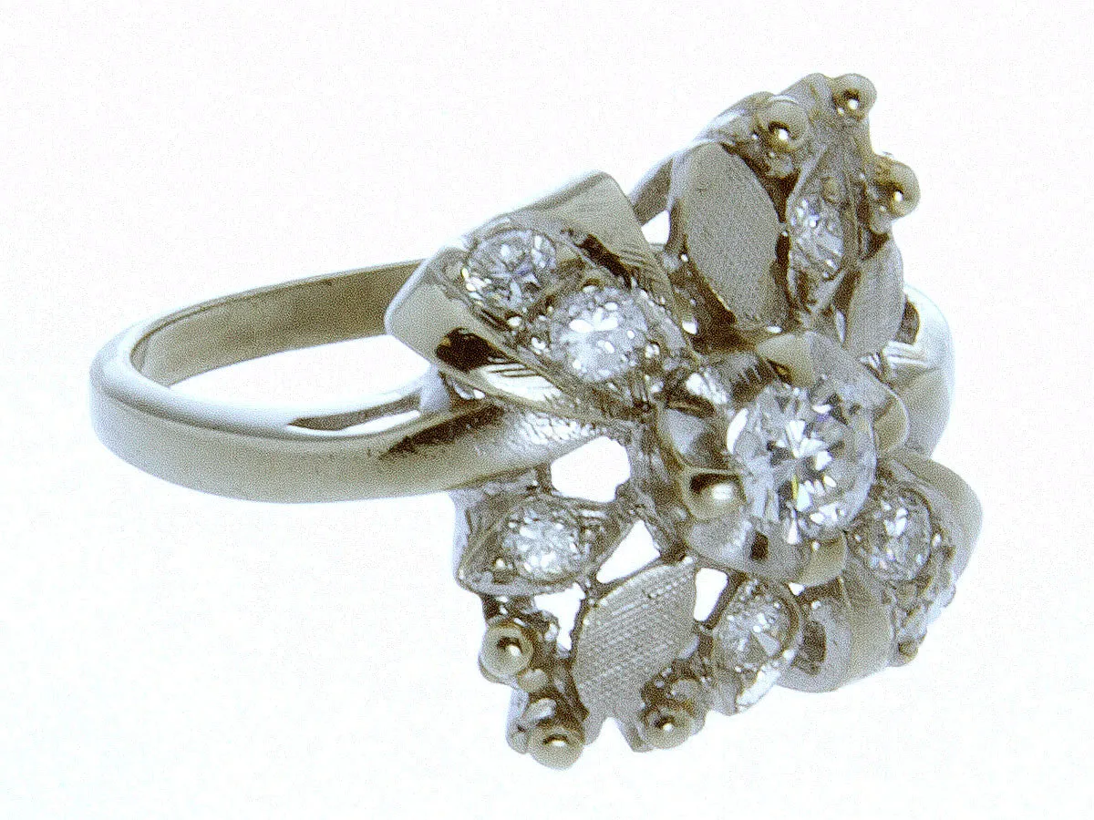 1940-1950s Diamond Cocktail Ring