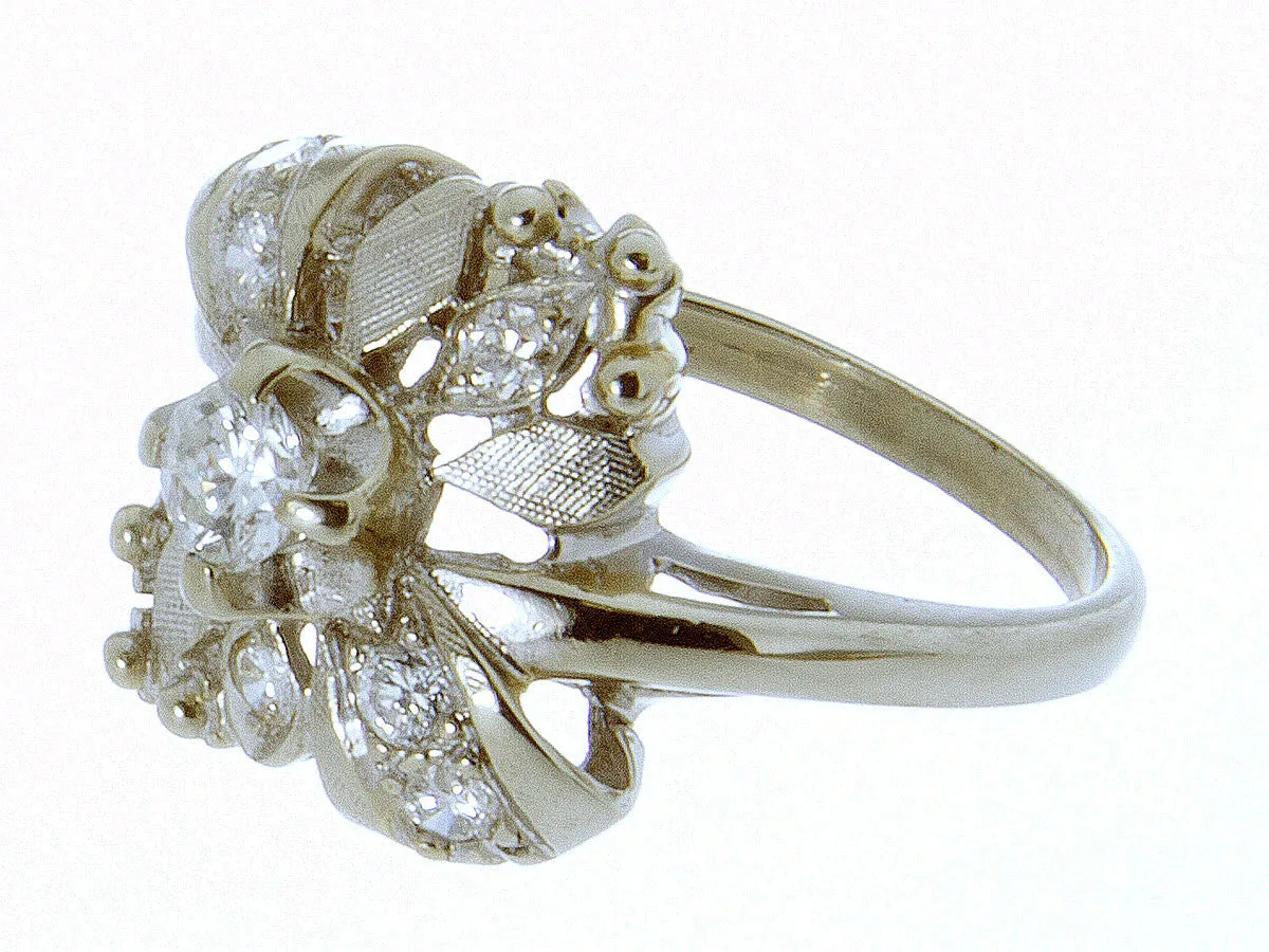 1940-1950s Diamond Cocktail Ring