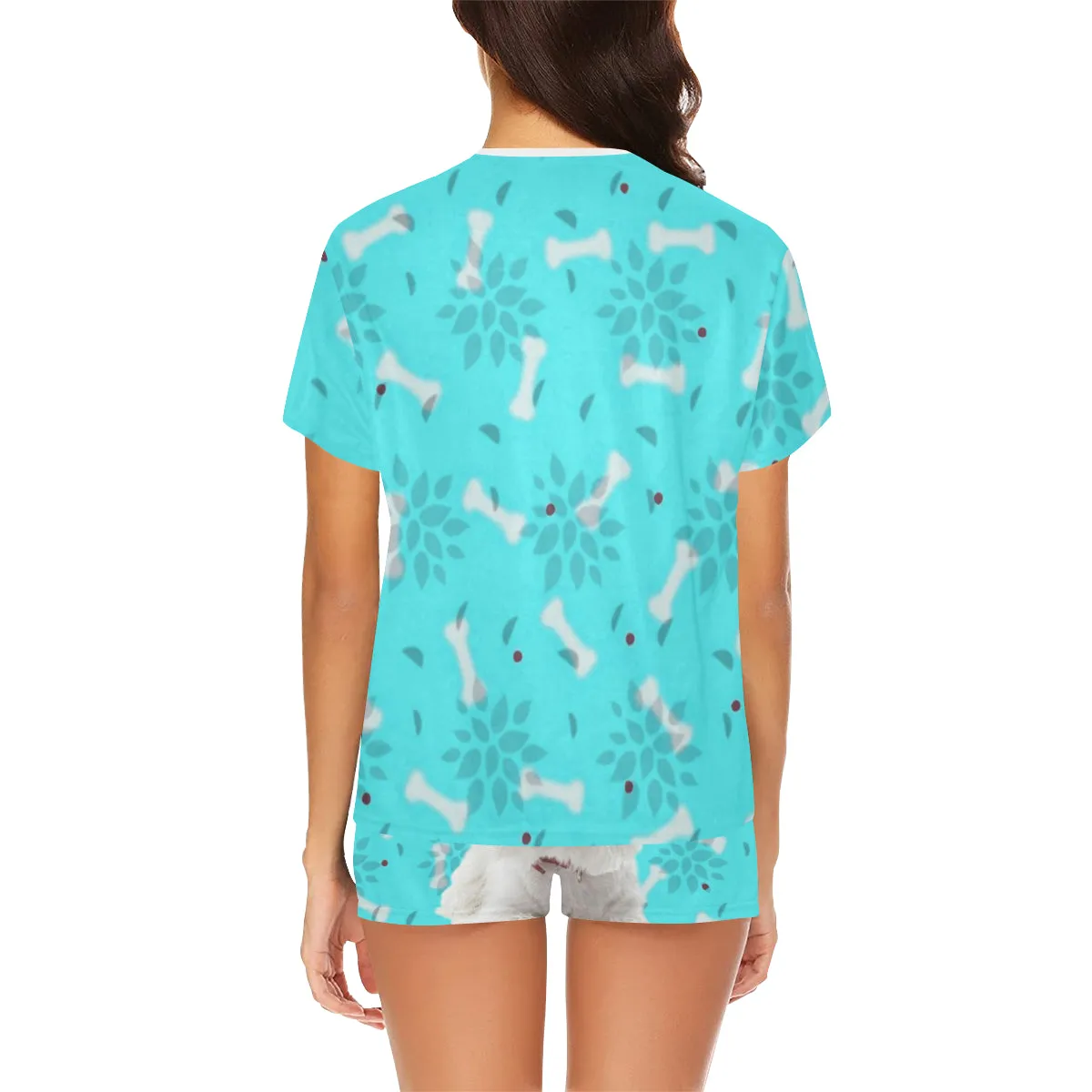 2 Piece Westie PJ Set - Bones