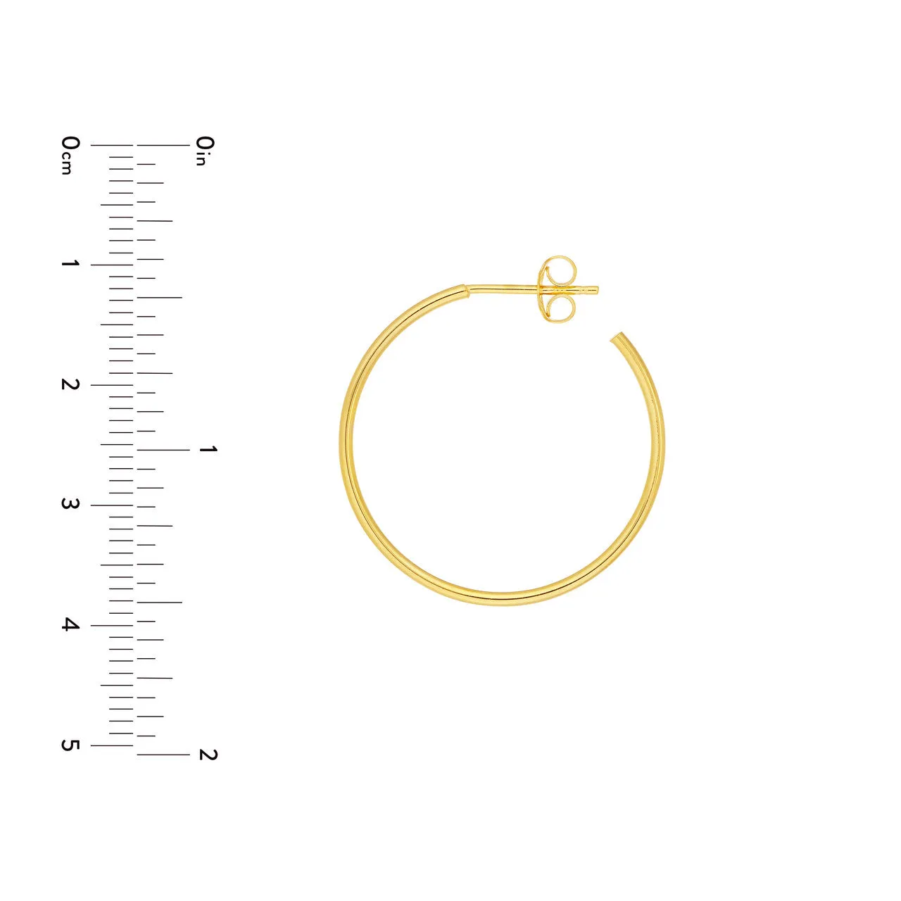 25mm x 1.2mm Hoop Post Earrings
