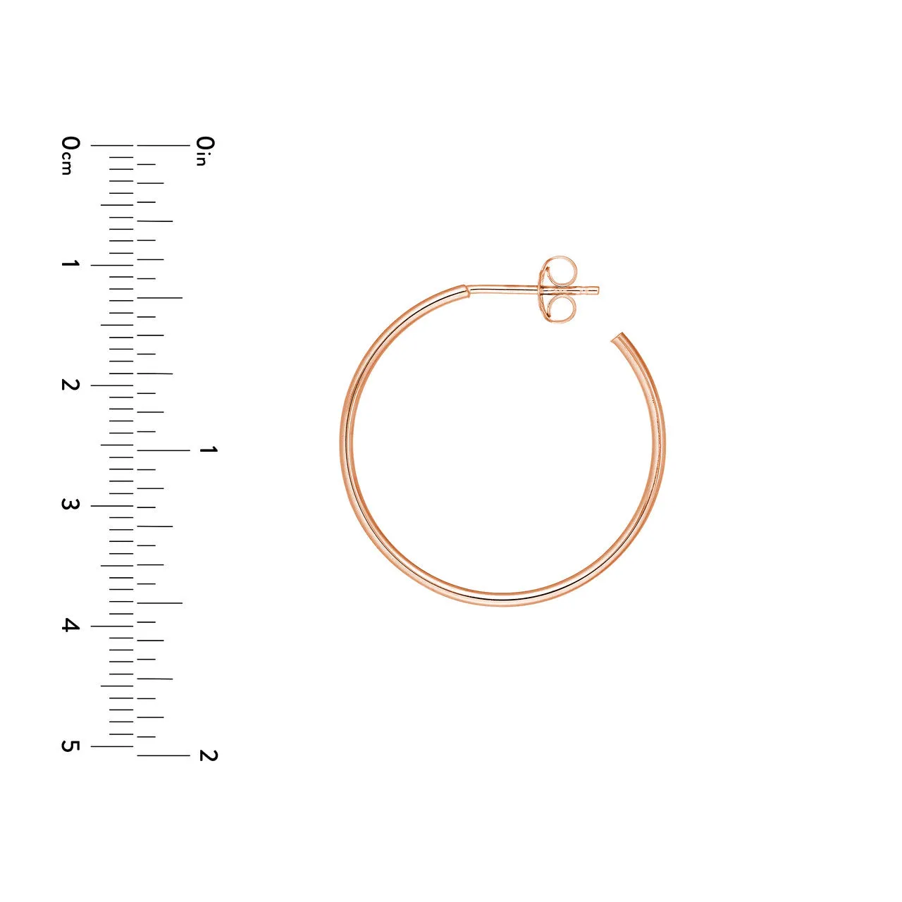 25mm x 1.2mm Hoop Post Earrings