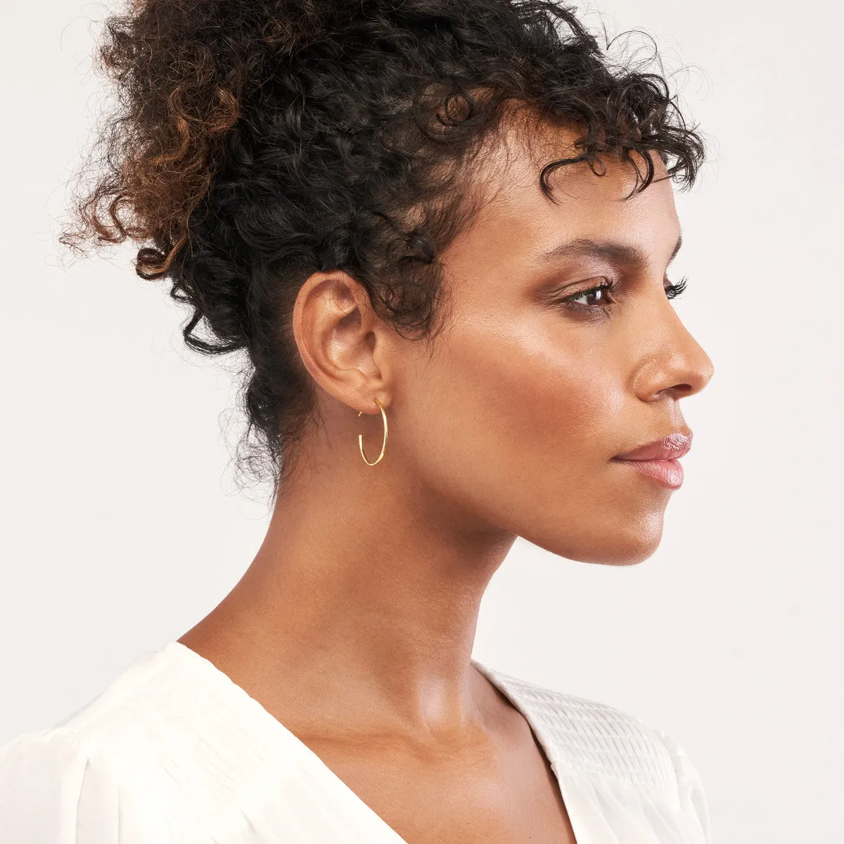 25mm x 1.2mm Hoop Post Earrings