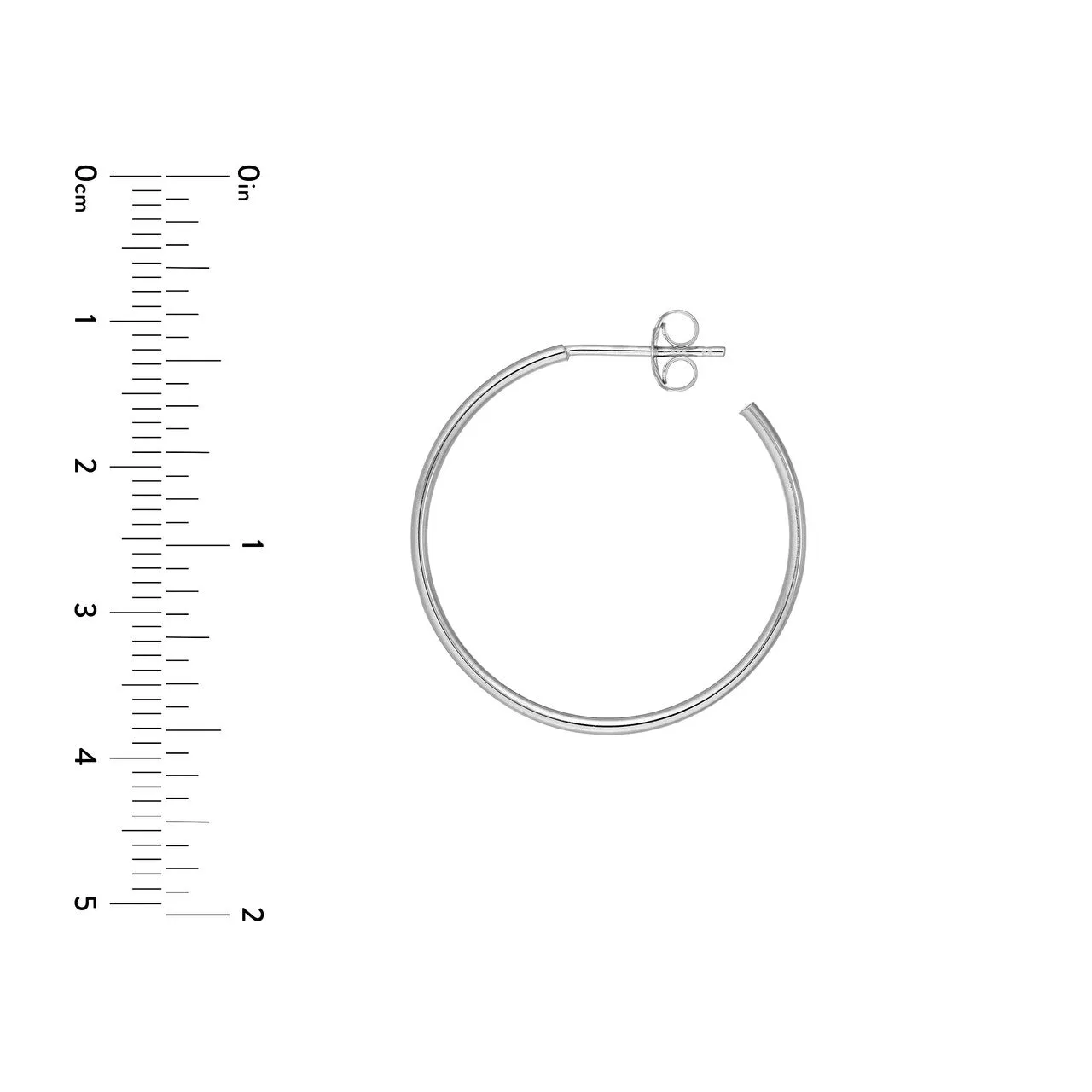 25mm x 1.2mm Hoop Post Earrings