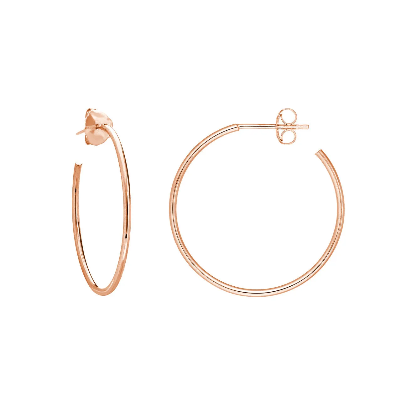 25mm x 1.2mm Hoop Post Earrings