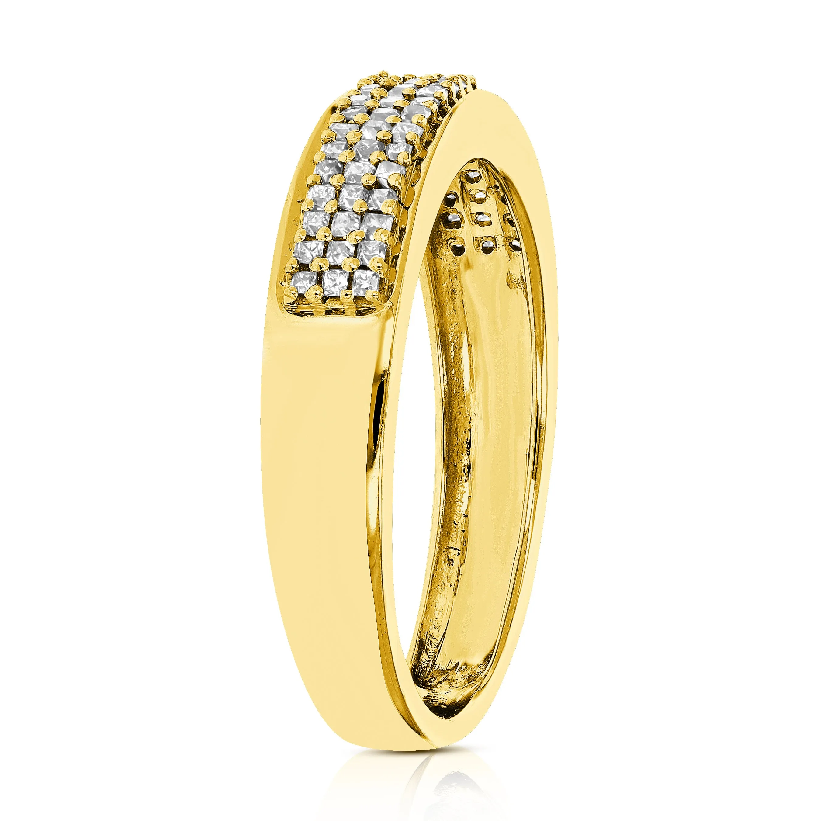 3/8 cttw Princess Diamond Wedding Band in 10K Gold