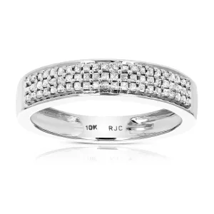 3/8 cttw Princess Diamond Wedding Band in 10K Gold