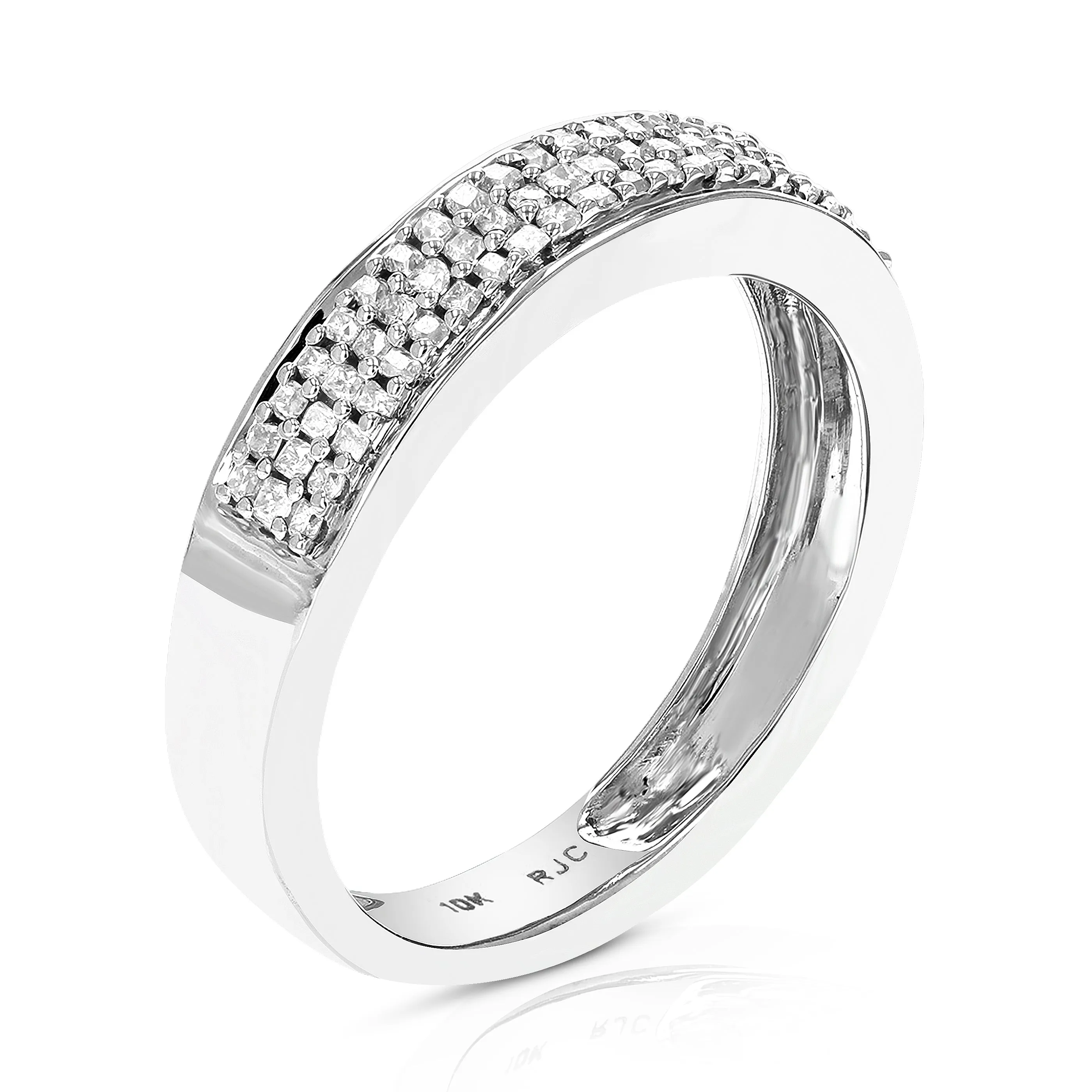 3/8 cttw Princess Diamond Wedding Band in 10K Gold