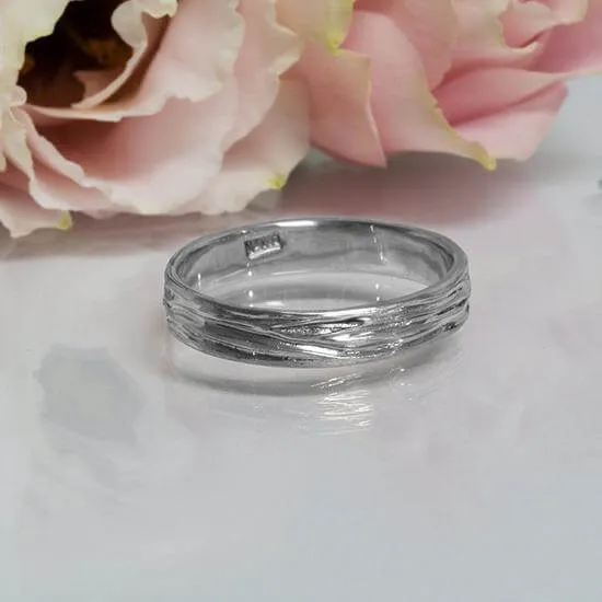 4mm Tree Bark Textured Band