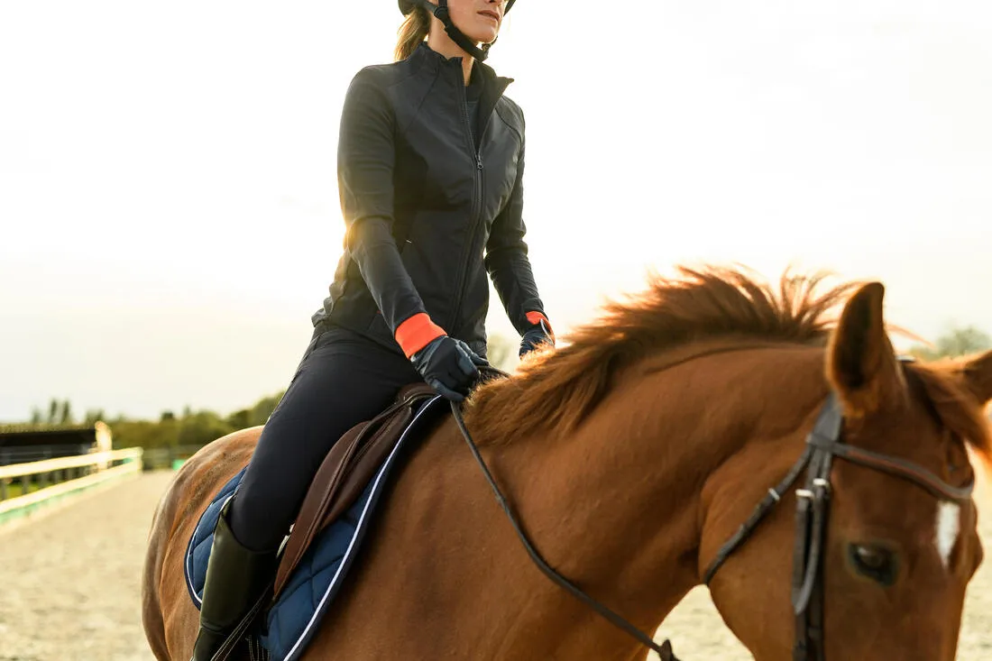 560 Women's Horse Riding Gloves - Black