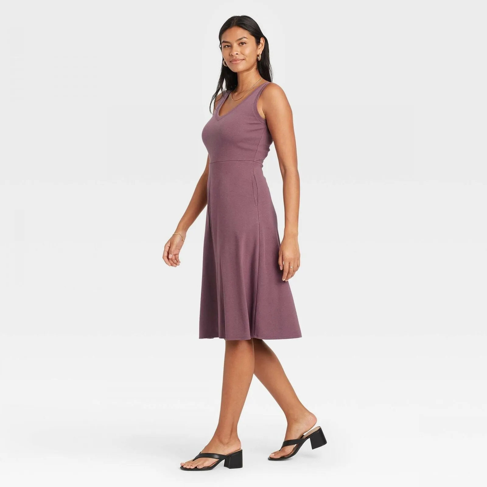 A New Day Women's Sleeveless Rib Knit Ballet Dress