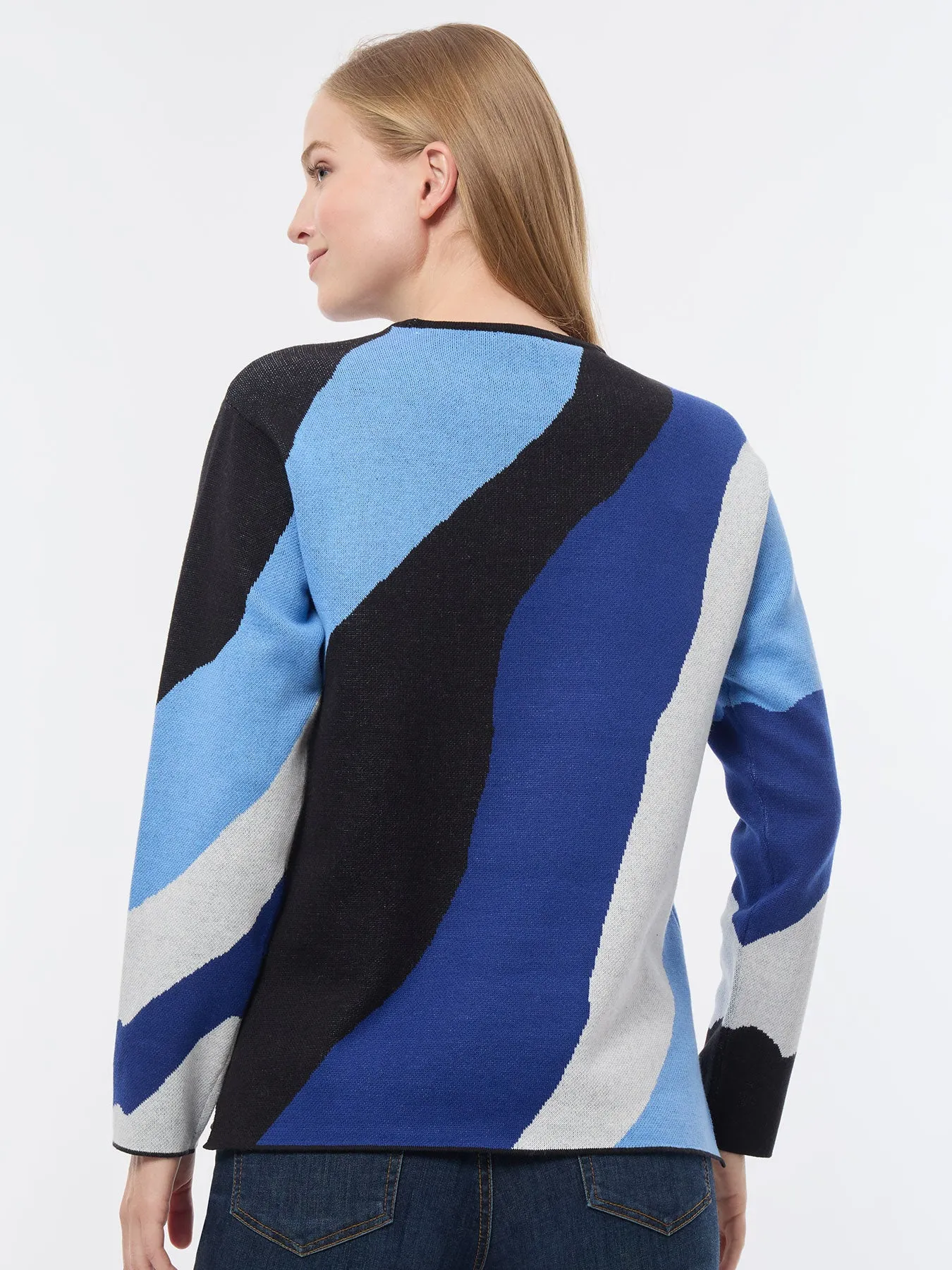 Abstract Colorblock Sweater