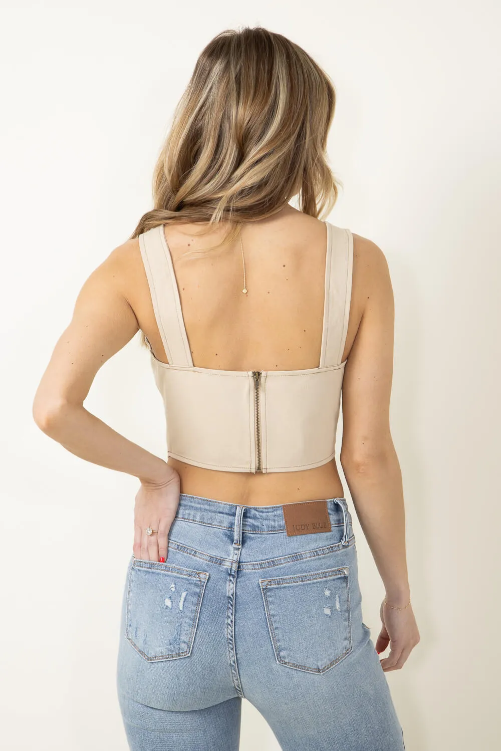 ACOA Bustier Top for Women in Cream | ACT11210-CREAM