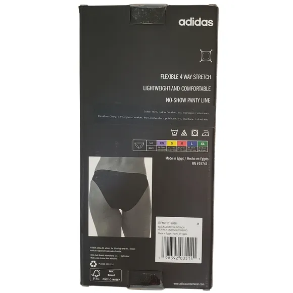 ADIDAS Women's Seamless Bikini Underwear 4 Pairs NWT