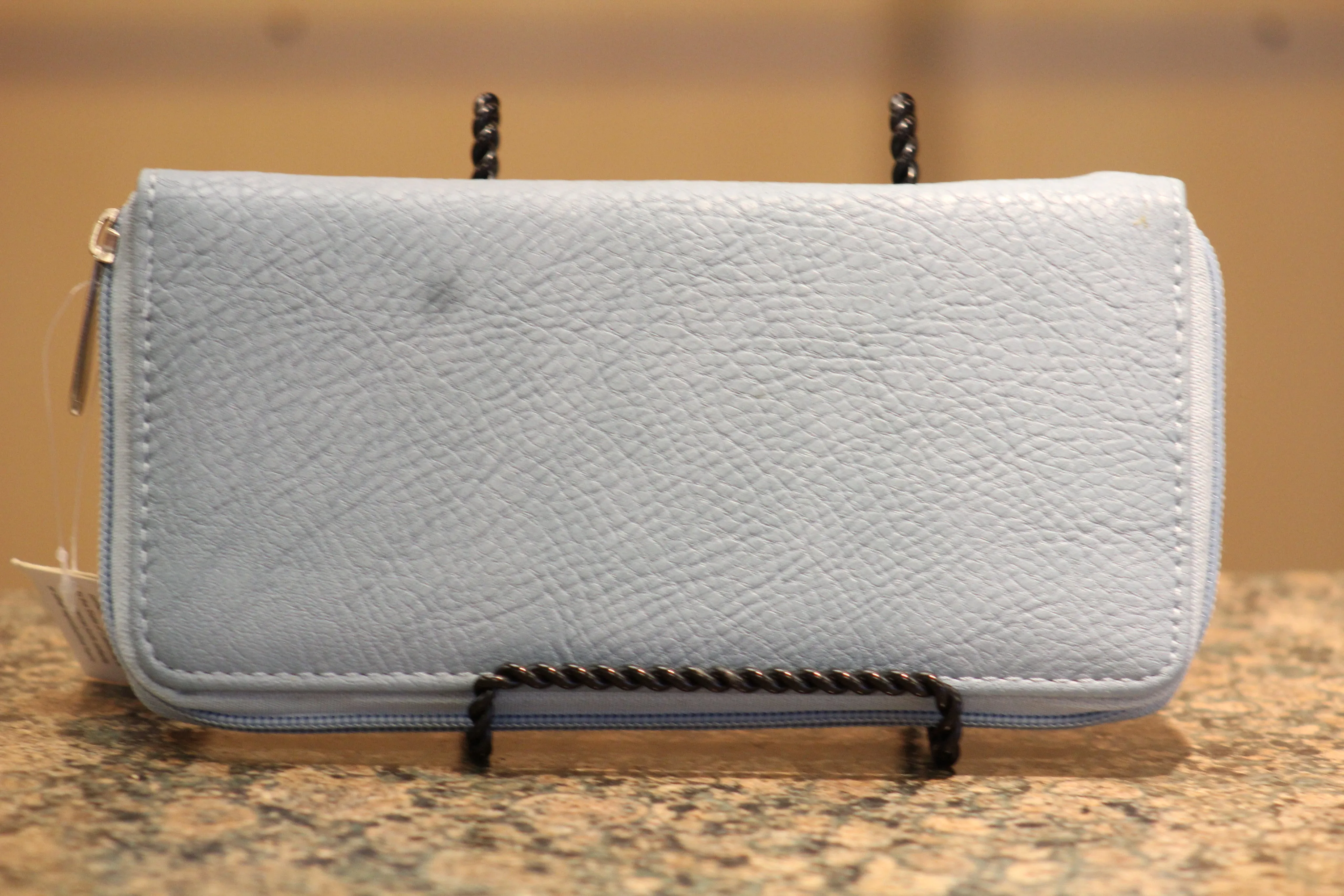 ADO | Braided Bling Zip Clutch Wallet
