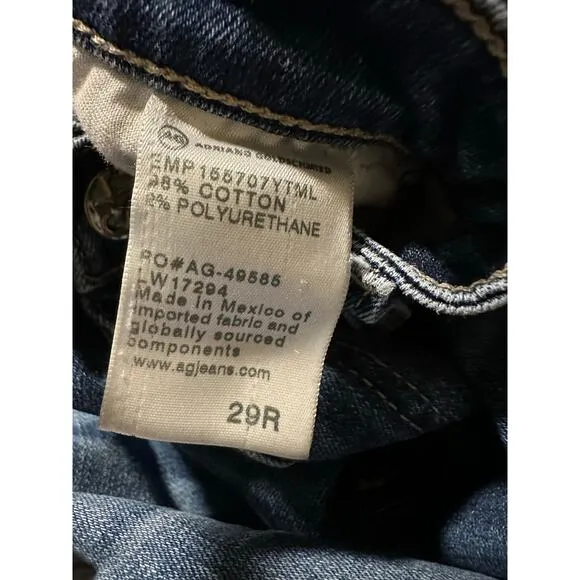 Adriano Goldscmied Prima Crop Cigarette Crop, Women's Size 29 Regular