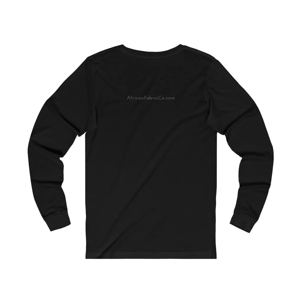 African Fabric Co. Tri-Color Unisex Jersey Long Sleeve Tee