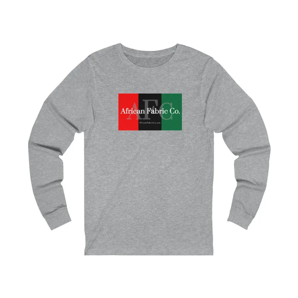 African Fabric Co. Tri-Color Unisex Jersey Long Sleeve Tee