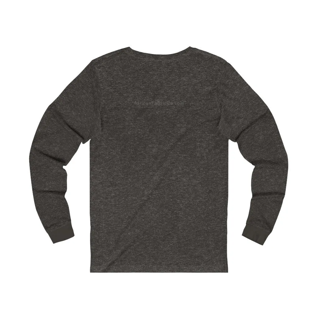 African Fabric Co. Tri-Color Unisex Jersey Long Sleeve Tee