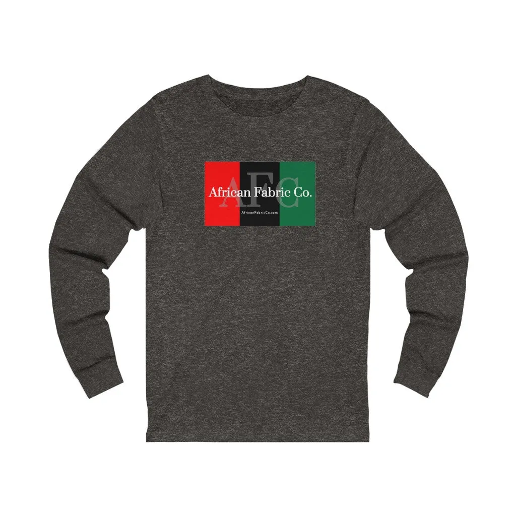African Fabric Co. Tri-Color Unisex Jersey Long Sleeve Tee