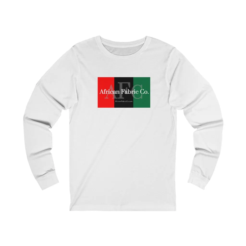 African Fabric Co. Tri-Color Unisex Jersey Long Sleeve Tee
