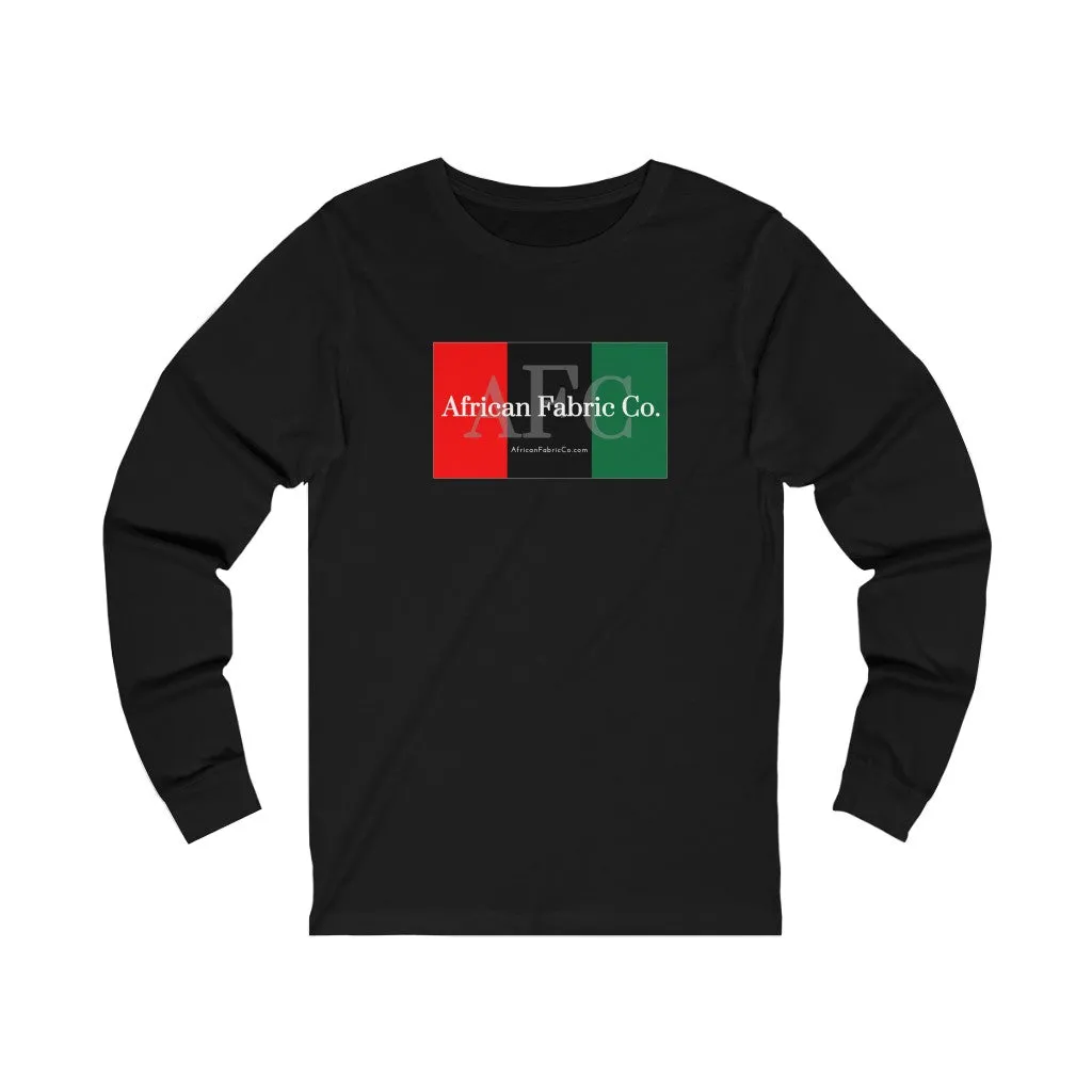 African Fabric Co. Tri-Color Unisex Jersey Long Sleeve Tee