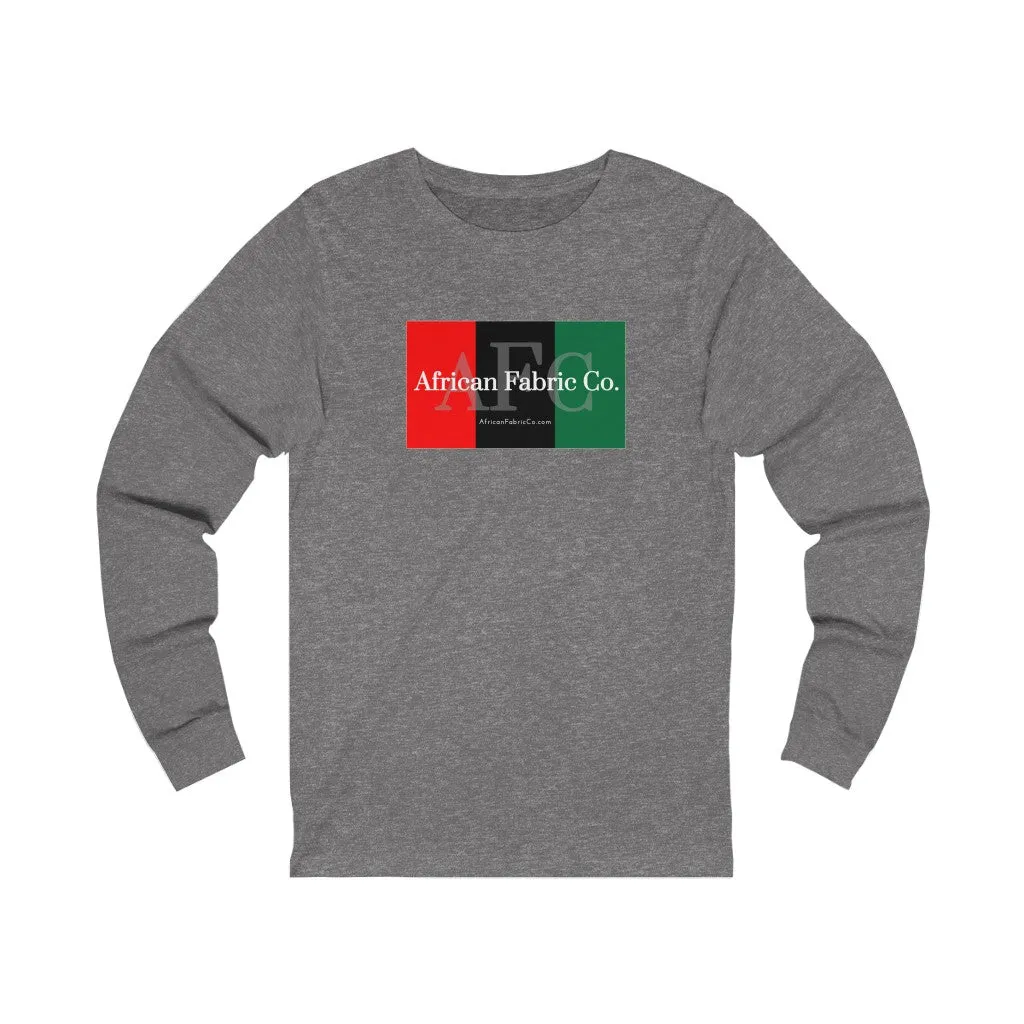African Fabric Co. Tri-Color Unisex Jersey Long Sleeve Tee