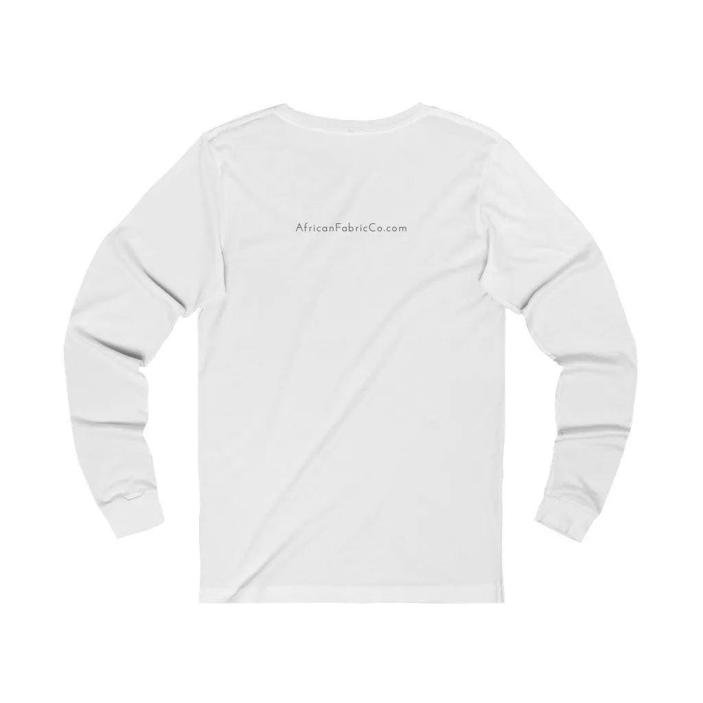 African Fabric Co. Tri-Color Unisex Jersey Long Sleeve Tee