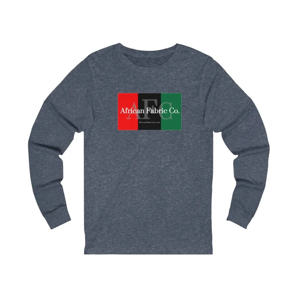 African Fabric Co. Tri-Color Unisex Jersey Long Sleeve Tee