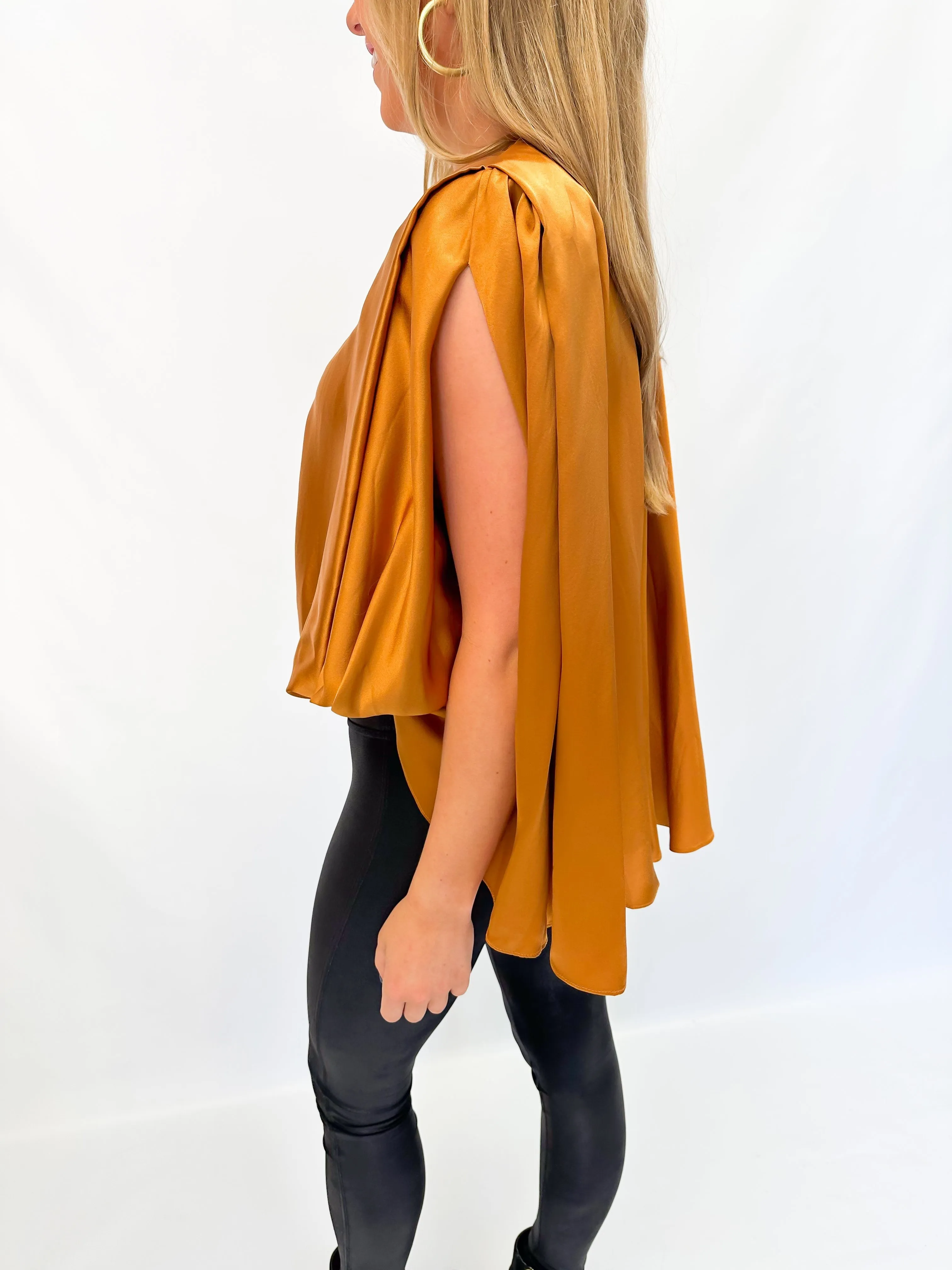 Amanda Uprichard Odessa Silk Top - Antique Bronze