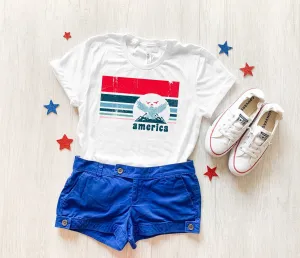 America Bald Eagle Women's 4th of July T-Shirt
