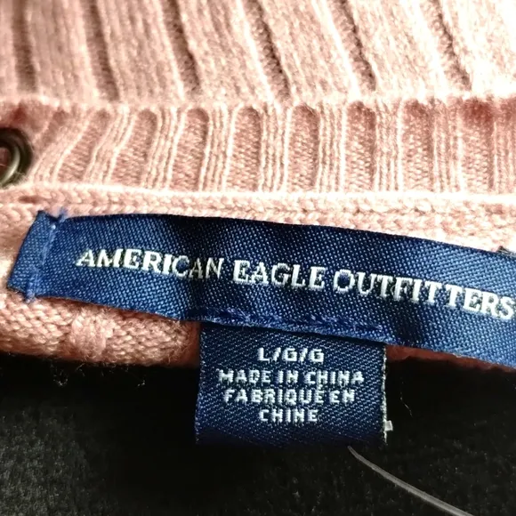 American Eagle Outfitters Pink Ribbed Soft Sweater Dress - Size L