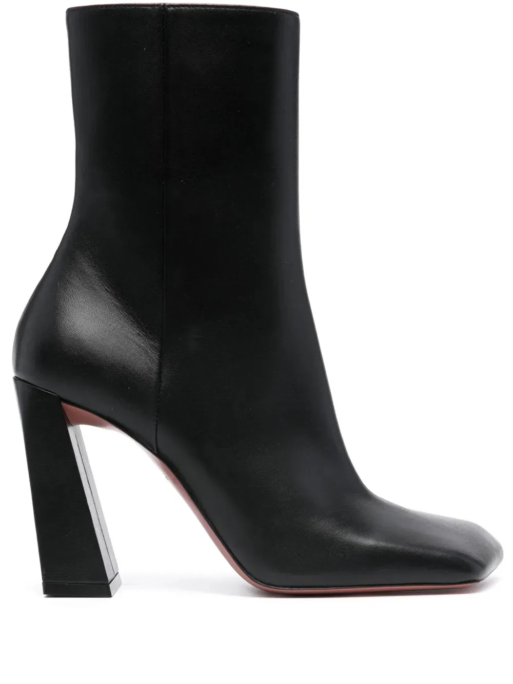 Amina Muaddi Marine 100mm leather ankle boots
