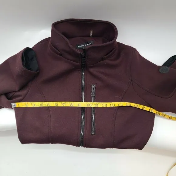 Andrew Marc‎ Stretch Knit Scuba Jacket  Zip Coat Women's Size Medium
