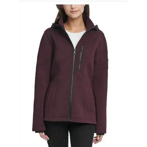 Andrew Marc‎ Stretch Knit Scuba Jacket  Zip Coat Women's Size Medium