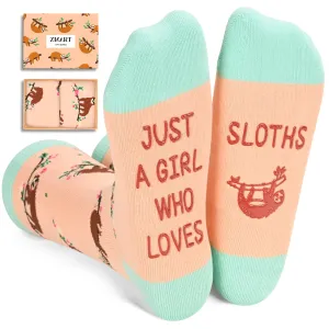 Animal Lover Gifts for Women Girls - Funny Sloths ocks, Christmas Gifts