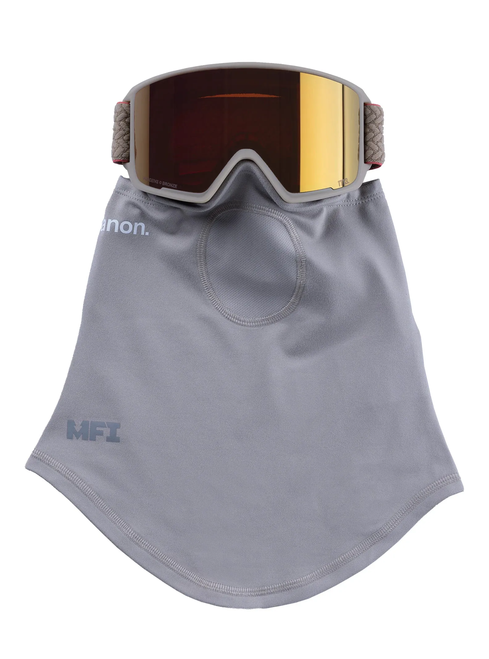 Anon M3 Goggles & MFI Face Mask & Spare Lens Summit Taupe / Perceive Sunny Bronze Lens