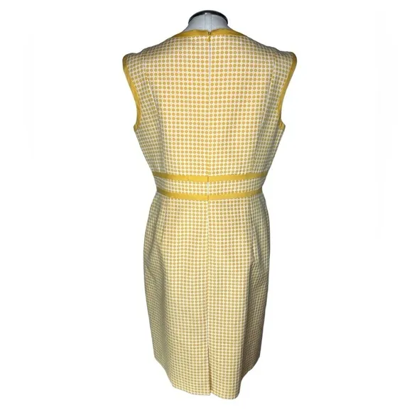 Antonio Melani Yellow and White Polka Dot Dress Size 12 NWT