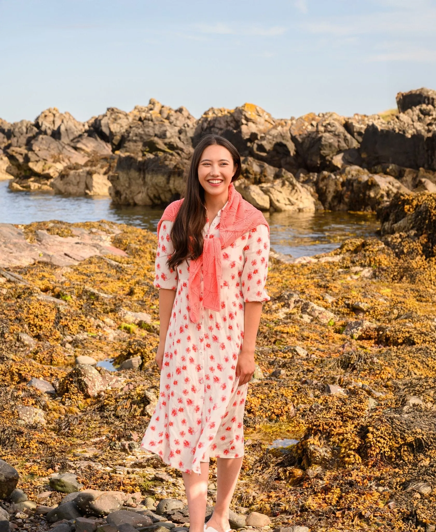 Aoife Dress - Soft Pink Floral