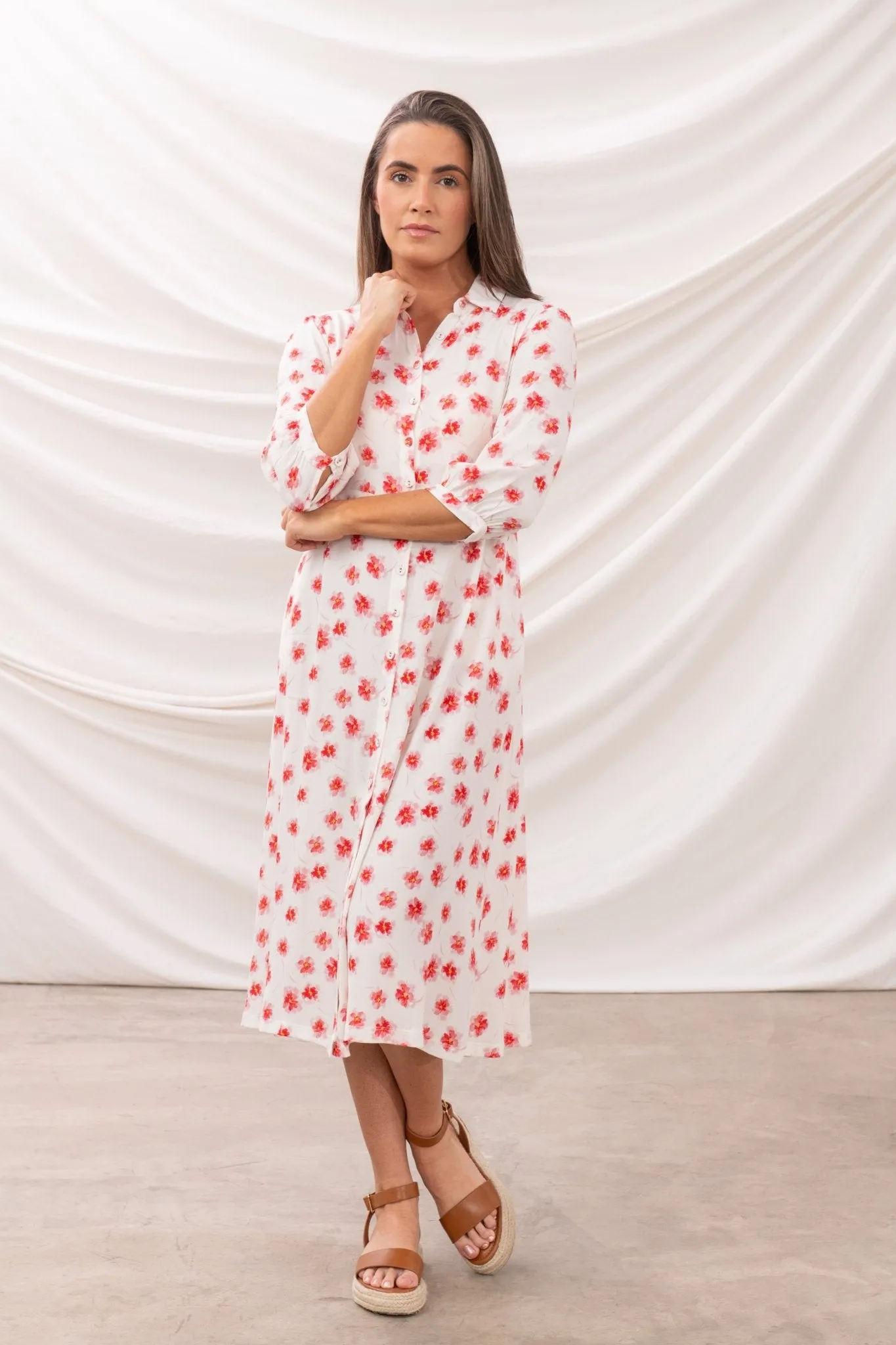 Aoife Dress - Soft Pink Floral