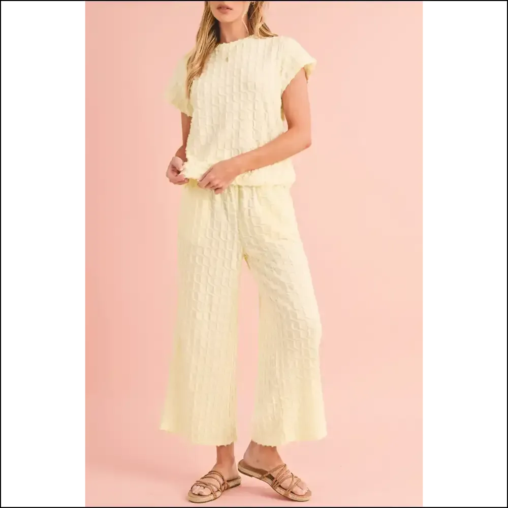 Apricot Lattice Pants Set: Wide Leg Pants so Comfy, You'll Ditch your  Therapist 😂