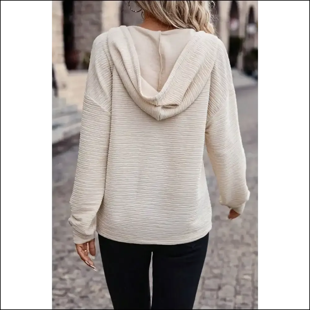 Apricot Textured Henley Hoodie: so Comfy, It's ! 🍑 Needful Things