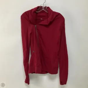 Athletic Jacket By Lululemon In Red, Size: 6