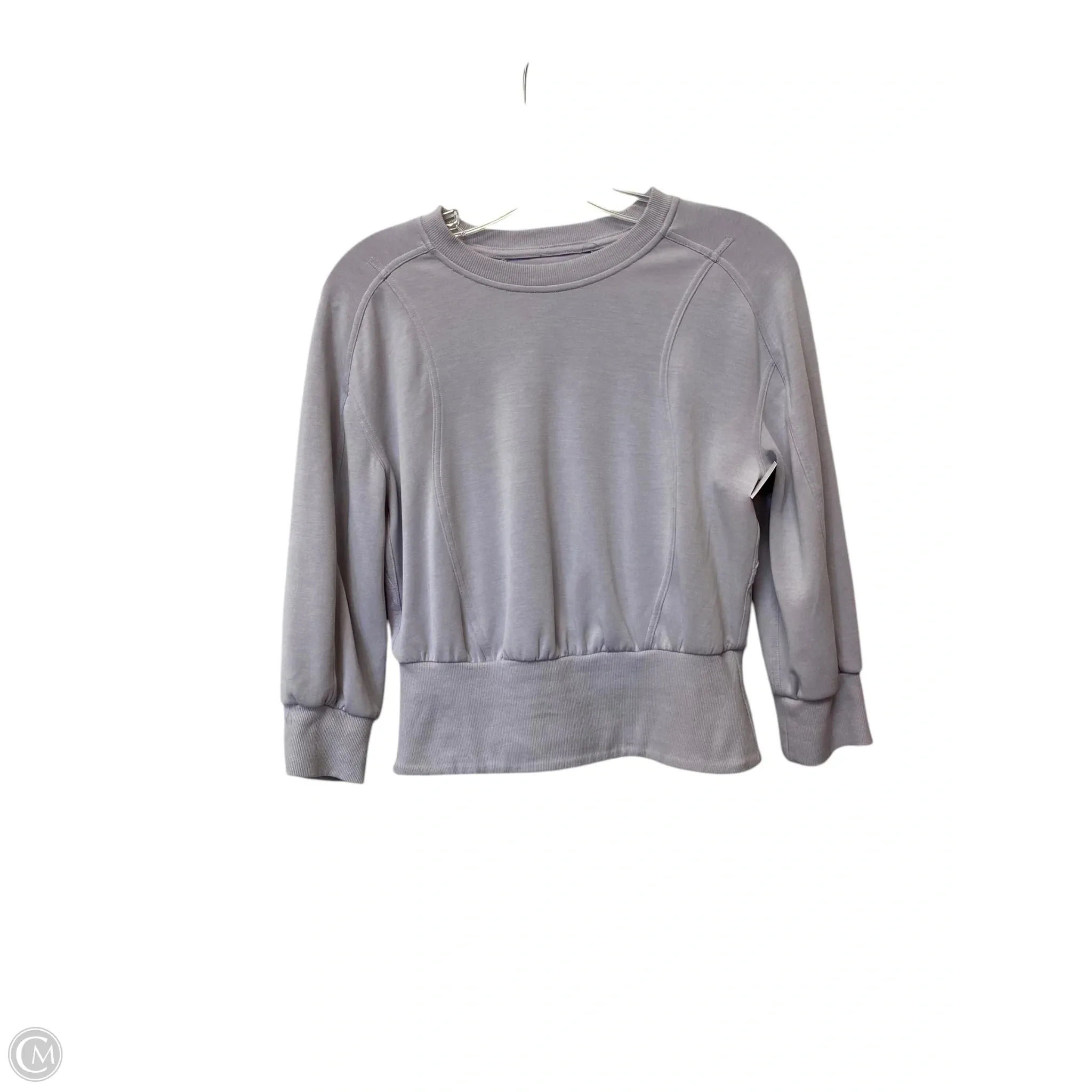 Athletic Top Long Sleeve Crewneck By Lululemon In Purple, Size: 4